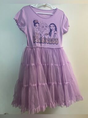 Disney Princess Princesses Girls Medium M 7 8 Lilac Purple Tiered Tutu Dress